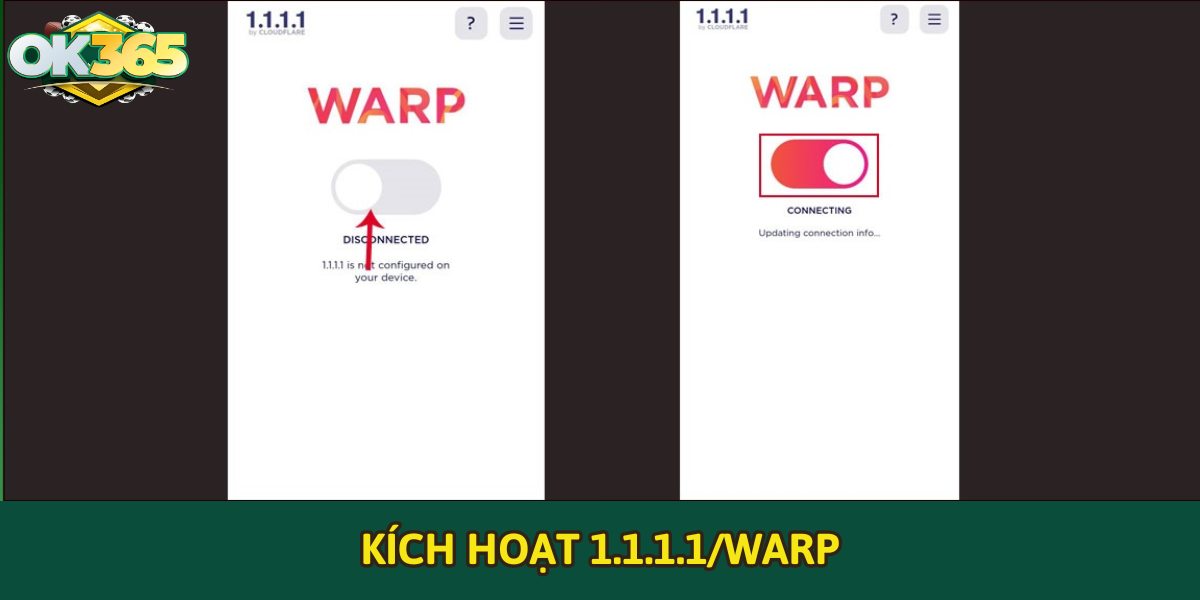 Kích hoạt 1.1.1.1/WARP